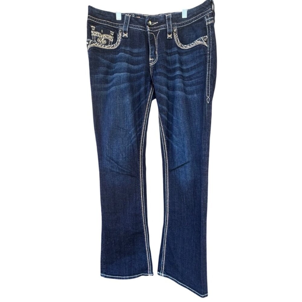 Rock Revival Adorna Bootcut Low Rise Women’s 29X31Zip Fly Embellished Jeans